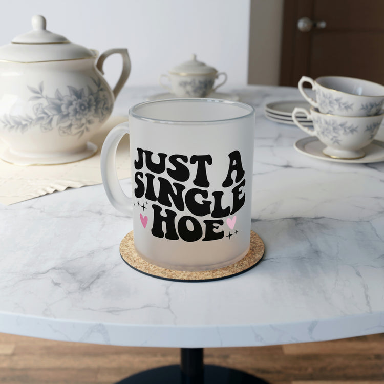 Frosted Single Hoe Glass Mug