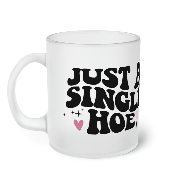 Frosted Single Hoe Glass Mug