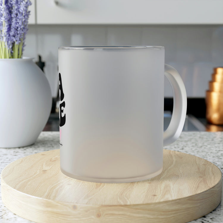 Frosted Single Hoe Glass Mug